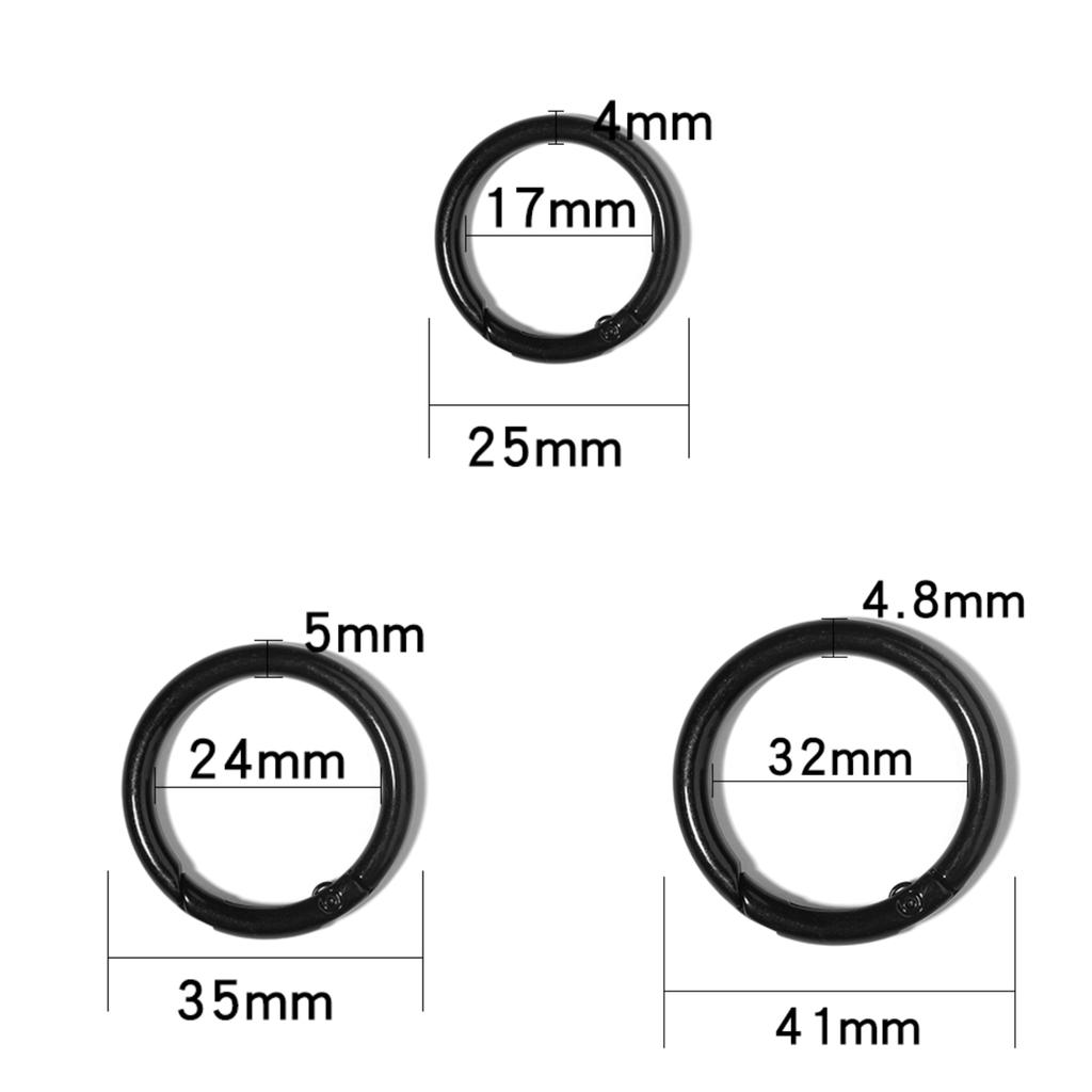 5/10pcs Anneaux O Colorés Attaches à Ressort Porte-clés Rond en Alliage Boucle à Ressort Ouvrable Crochet Pour Connecteur DIY Accessoires de Bijoux