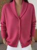European & American Button Knit Lapel Sweater Cardigan - Autumn/Winter New Style, Solid Color (In Stock).