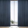 AIFY Blackout Set of Grade 1 for Small UV Solid Machine Washable 100cm Wide X 80cm Navy Flame-Retardant Curtains, 2, Blackout, Windows, Protection,