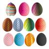 3D Printed Easter Egg Toy Stress Relief Spiral Egg Fidget Toy Twisting Egg