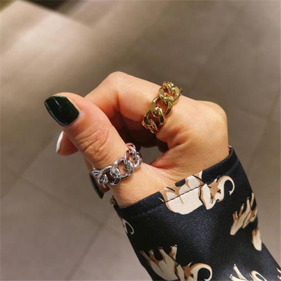 Anelli a catena di apertura chunky vintage per ragazze link anelli  geometrici intrecciati gioielli alla moda Regali acquista in modo economico  — spedizione gratuita, recensioni reali con foto — Joom