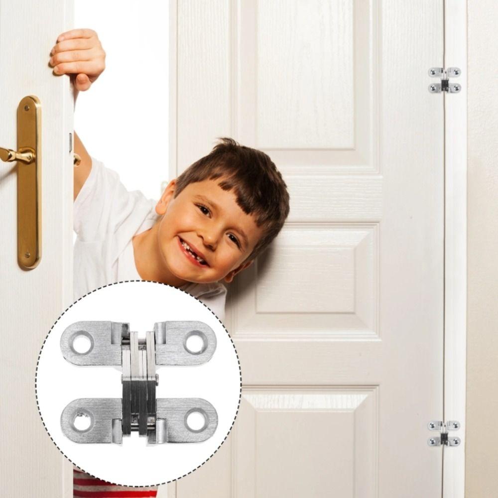 Stainless Steel Folding Door Hinge Silent Design Concealed Hinge Furniture Hardware  Work Supplies