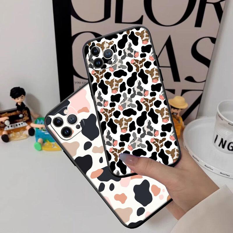IK20 Cartoon Art Cow Shell Phone Case for Samsung Galaxy Note 10 20 S23 S24 S25 Ultra FE Plus Edge Lite A02S A35 A07 A17