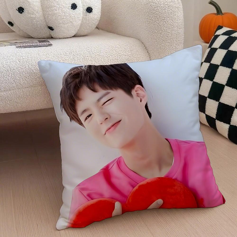Charming Korean Handsome Actor PPark Bogum Cushion Cover Throw Pillow Cover Hidden Button Durable Polyester Chair Cushion