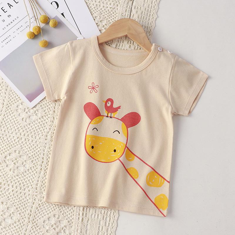 Summer Kids' Pure Cotton Short Sleeve T-shirt for Boys & Girls