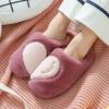 Fashion Women House Slippers Female Flock Heart-shaped Warm Plush Flat Slipper Lady Comfortable Indoor Home Cotton Shoe Women's Footwear
