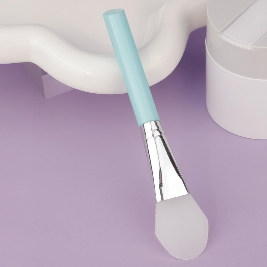 Slant Tail Rod Soft Head Silicone Mask Brush Hydrotherapy Application Mud Film Face Application Silicone Beauty Salon Film Adjustment Brush
