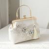 Pearl Embroidery Fashion Tote Bag Cheongsam Banquet Clutch Bag Chain Bag Embroidery Bead Bag Shoulder Bag Pearl Chain Bag