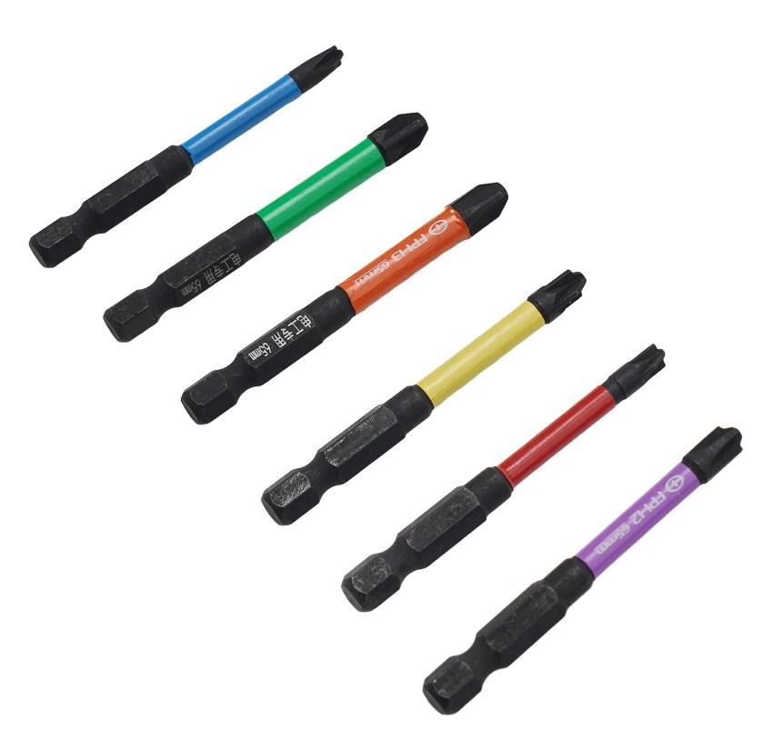 

6pcs 65mm Magnetic Special Slotted Cross Screwdriver Bit For Electrician FPH FPZ Socket Switch Power Tool красный