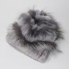 Winter Hand Knitted Real Rex Rabbit Fur Hat Women Warm Quality Rex Rabbit Fur Hats With Fox Fur Lady Natural Soft Real Fur Caps