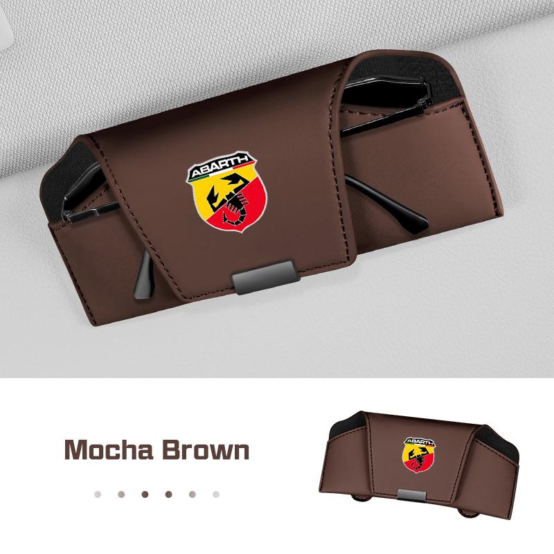 

Кейс для солнцезащитных очков на козырек автомобиля из микрофибры и кожи, ящик для хранения очков для FIAT Abarth 595 600 500L 500 Ducato Panda Grande Punto Tipo