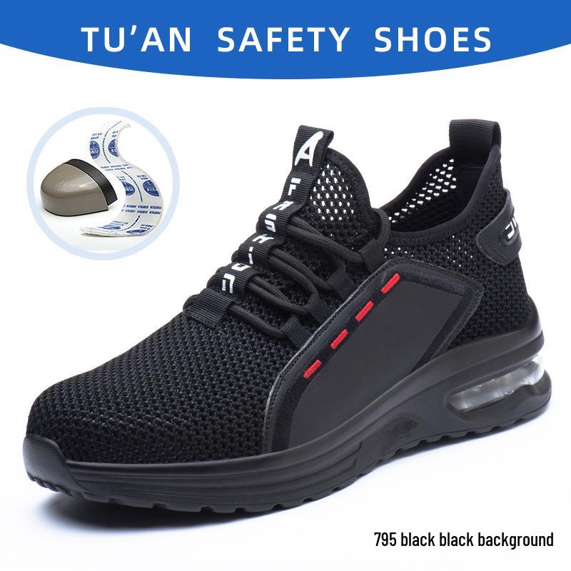 Lightweight Breathable Steel Toe Work Shoes - Anti-Smash, Anti-Puncture, Wear-Resistant & Comfortable for Long-Lasting Safety.