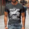 I'm A Biker Dad Print Summer T Shirt Men's Motorcycle Graphic Short Sleeve Loose T-shirts Hip Hop Harajuku Streetwear Men Tshirt