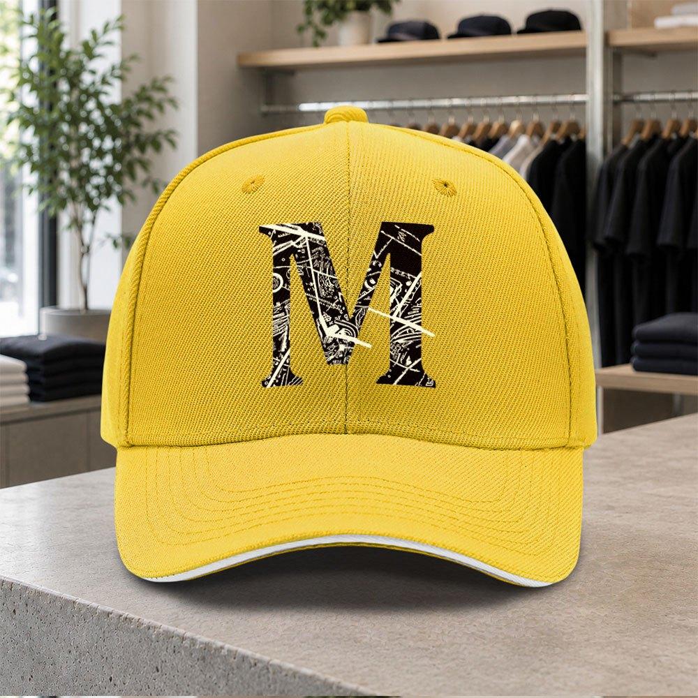 M Graffiti Baseball Cap For Men Lightweight Adjustable Duckbill Hat With Mthemed Design For Weddings Parties Birthdays