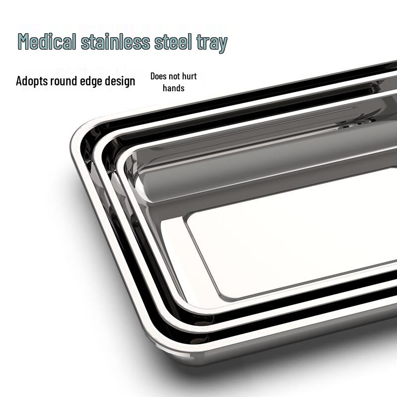 MOLUONA 304 Stainless Steel Rectangular Tray