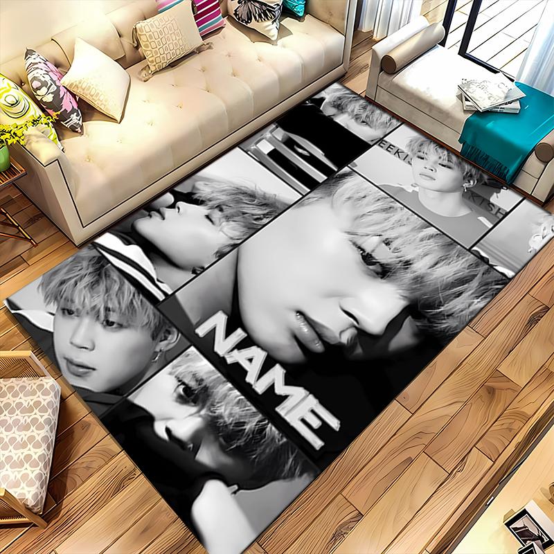 Custom Personalization Jimin Area Rug - Perfect For Kitchen, Bathroom,Laundry Room Decor Large Size Available,Gift All Seasons