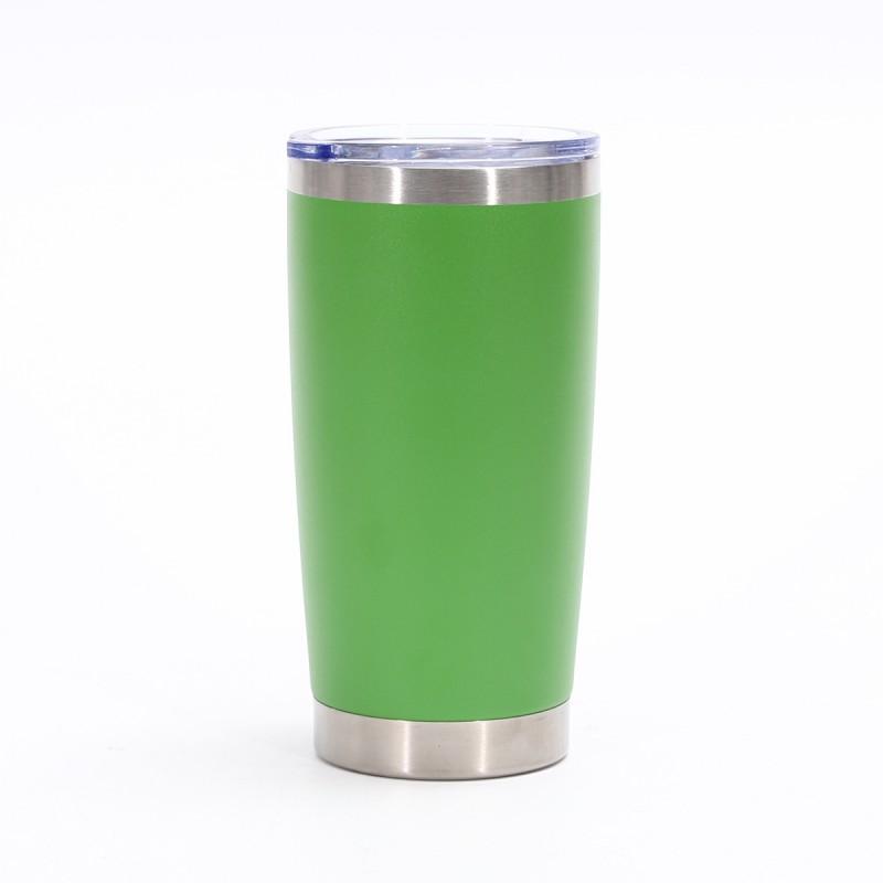 20oz Double Wall Vacuum Insulated Stainless Steel Travel Mug Car Office Home - Lightweight Portable Cup With Press Lid