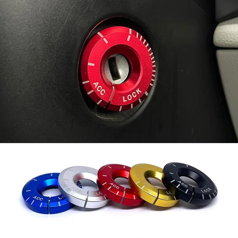 3Pcs Car AC Control Ring Auto Ignition Key Ring Switch Sticker for VW Tiguan Atlas T-roc Ateca FR Passat B8 Variant 2017-2019