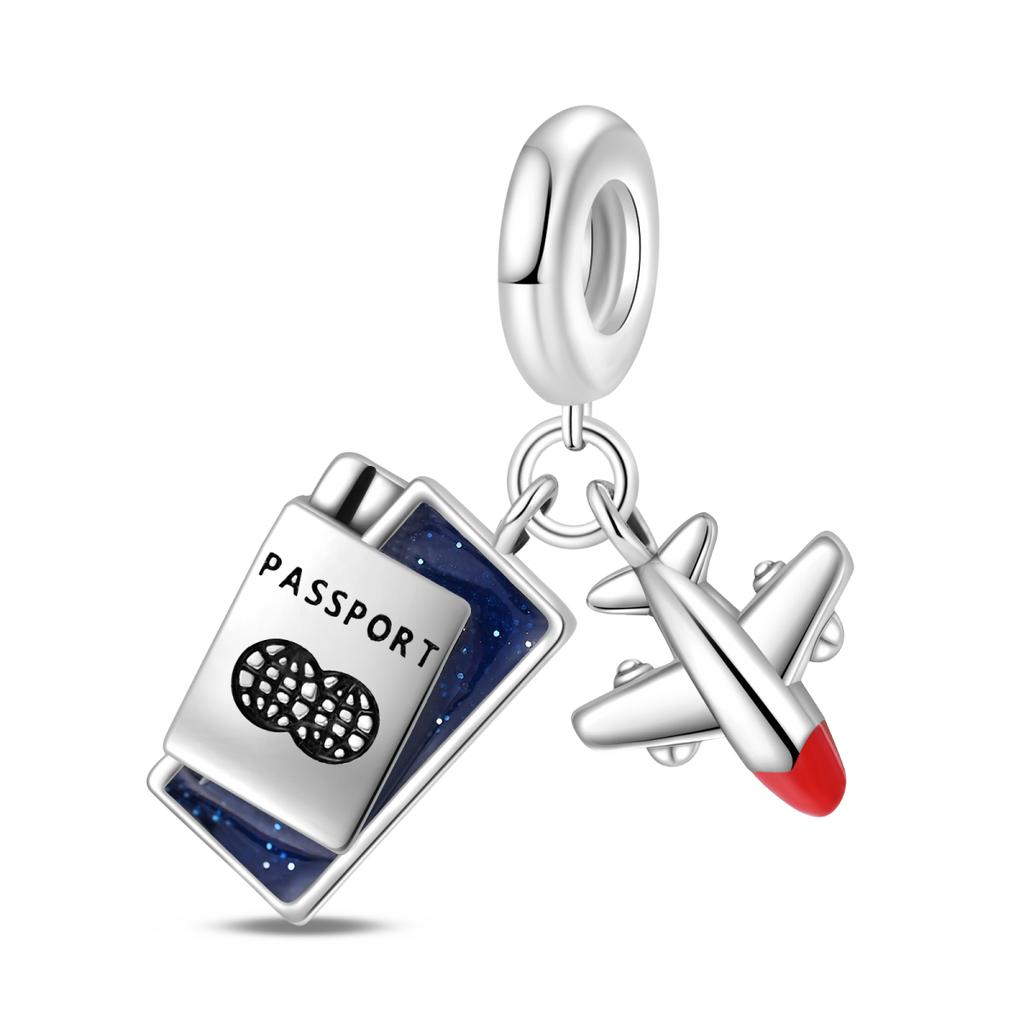 Copper Camera Iron Tower Aircraft Travel Charms Beads Fit Original Bracelets Diy Anniversary Jewelry Women