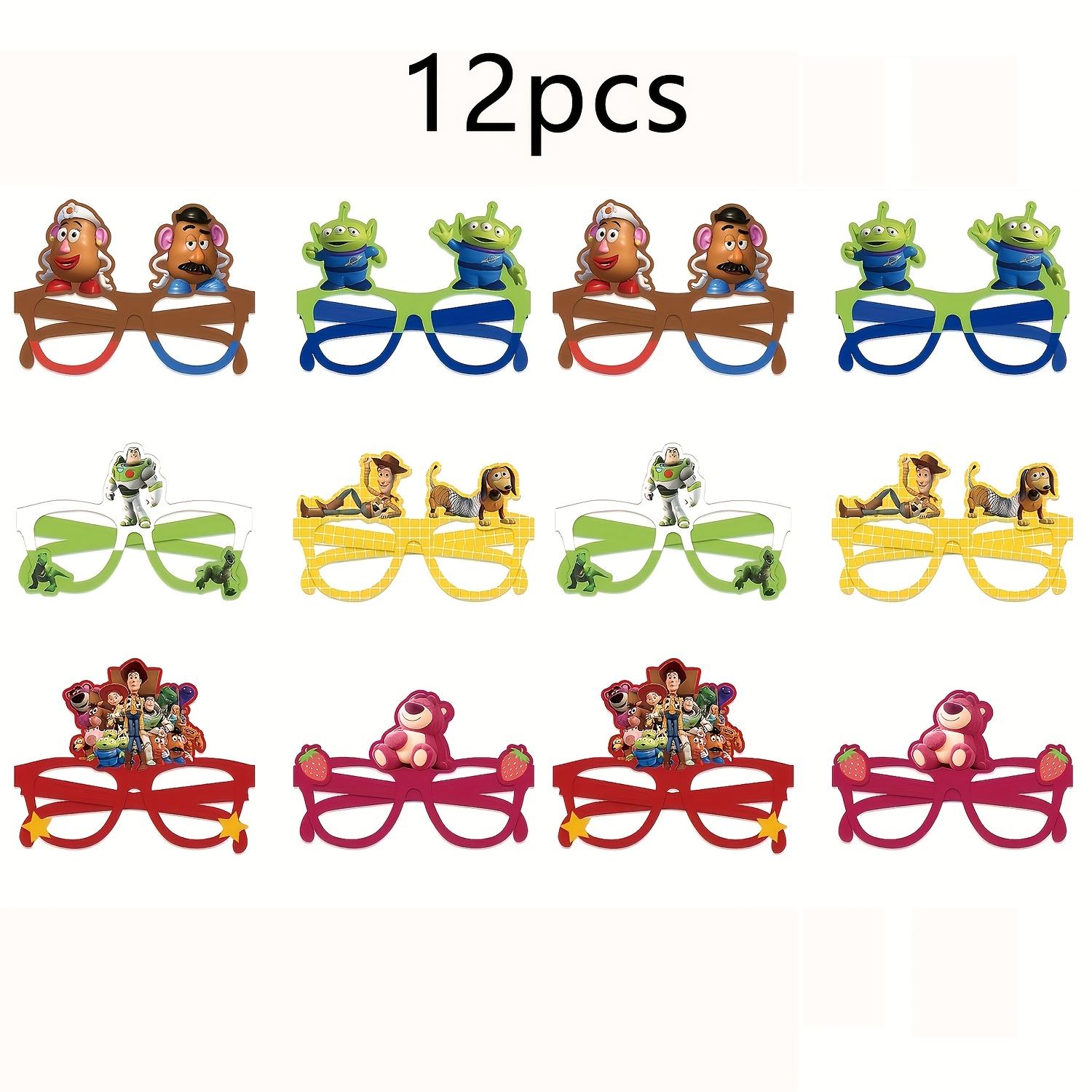 

12 Pieces of Disney Toy Story Paper Postcards with Glasses Are Suitable As Party Decorations and Interesting Costume Props for Holiday Celebrations 12pcs