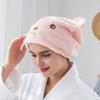 Hair Drying Cap Absorbent Hair Cute Bear Towel Wrap Embroidered Hair Wrap Cap Plush Turban
