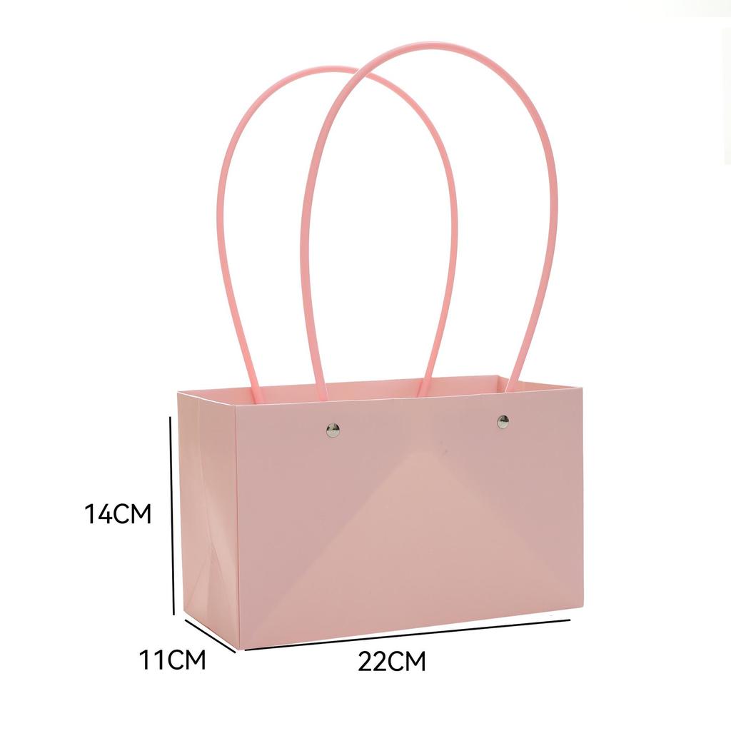 Macaron Flower Arrangement Tote - DIY Waterproof Paper Bag for Bouquets and Gift Packaging