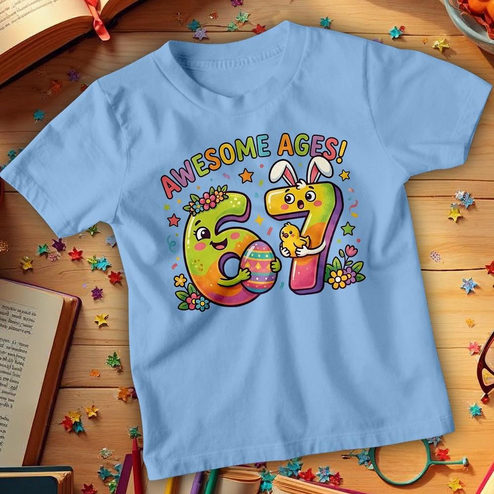 67 Six Seven Meme Easter TShirt Funny Bunny Egg Hunt Cute Adults Kids Tee 5 S