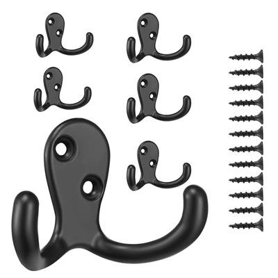 Heavy Item Double Prong Hanging Towel Hat Bags Coat Hook Robe Hook Home Hardware Cloth Hanger