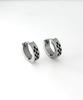 Glory_Arden [Unisex] Surgical Steel Square Black Pattern One-Touch Ring / Gbse-048