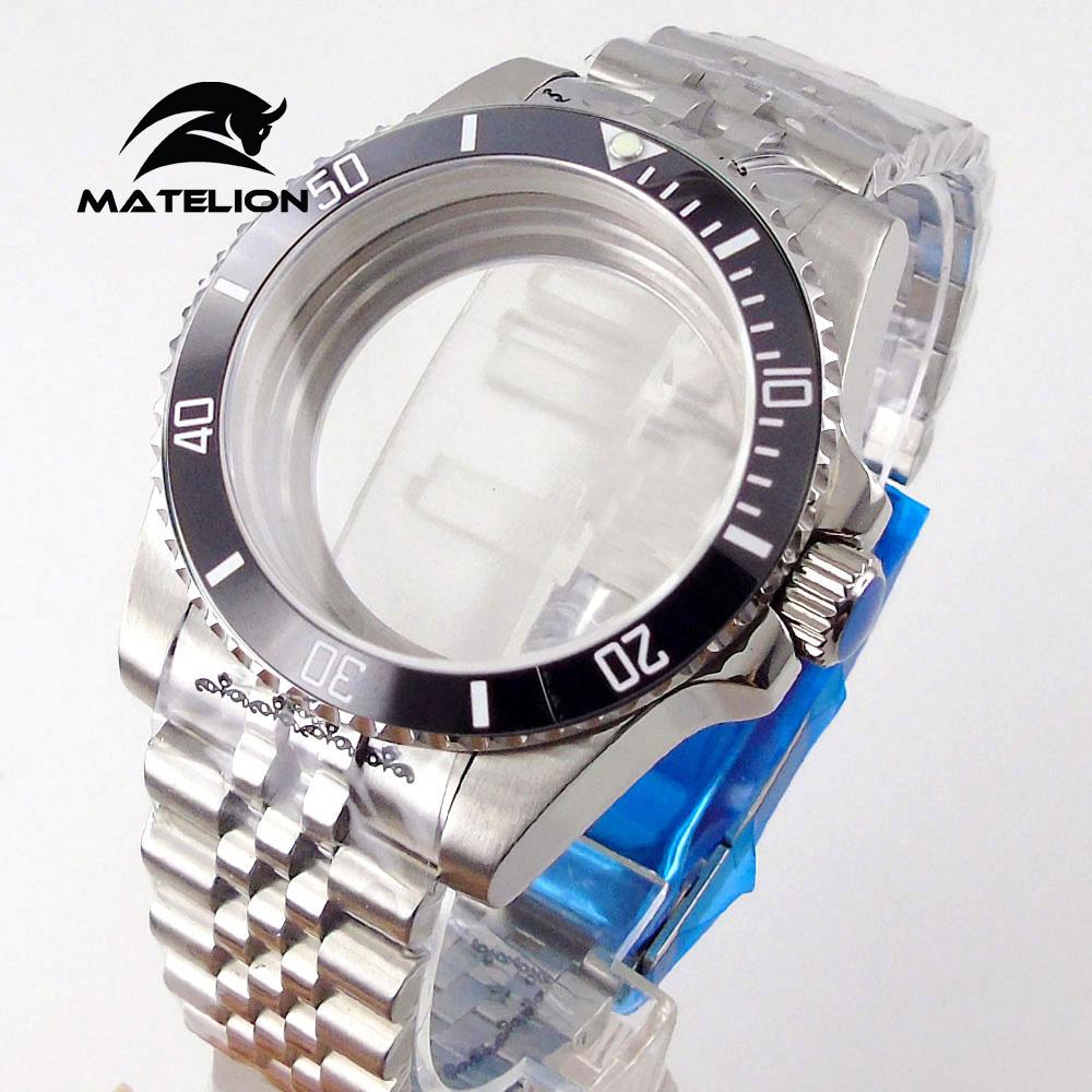 Matelion 200M Diving Case 40mm Fit NH35 NH36 NH34 GMT ETA 2824 PT5000 Watch Case Jubilee Bracelet Sapphire Glass Slide Buckle