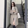 Women Wool Coat Warm Fashionable Belted Autumn Outerwear