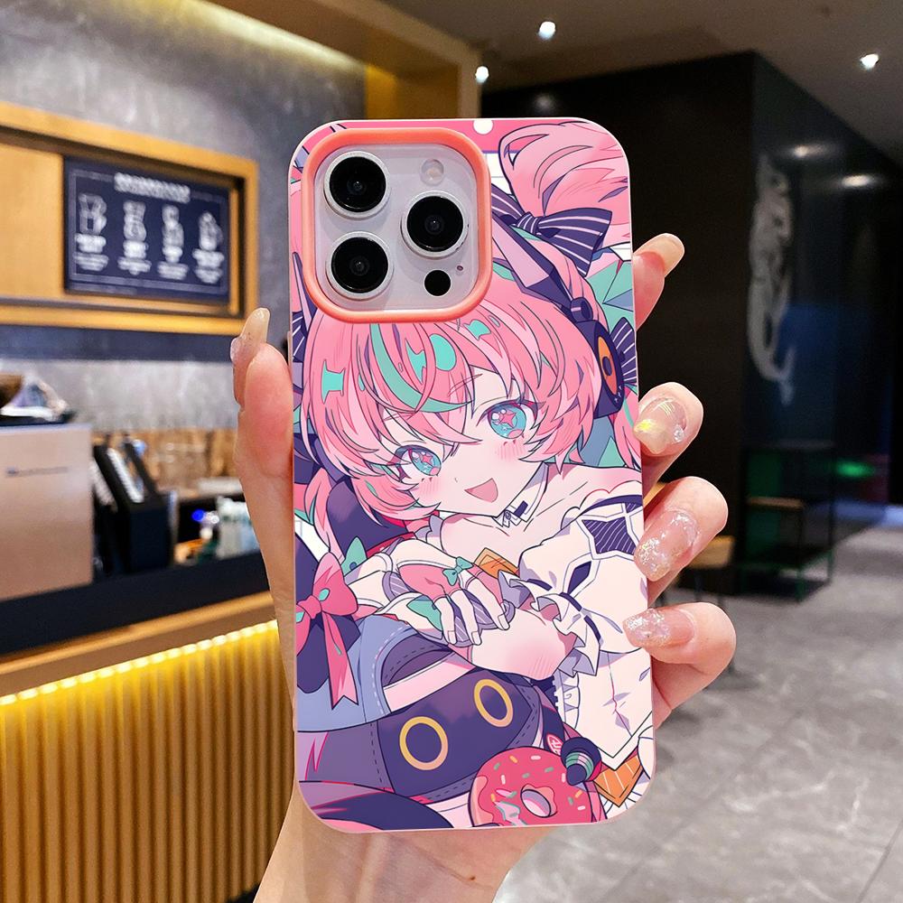 Zenless Zone Zero Aria Jelly Double layer Pink Mobile Phone Case for iPhone 17 16 15 14 13 12 11 Air Pro Max Plus Protective