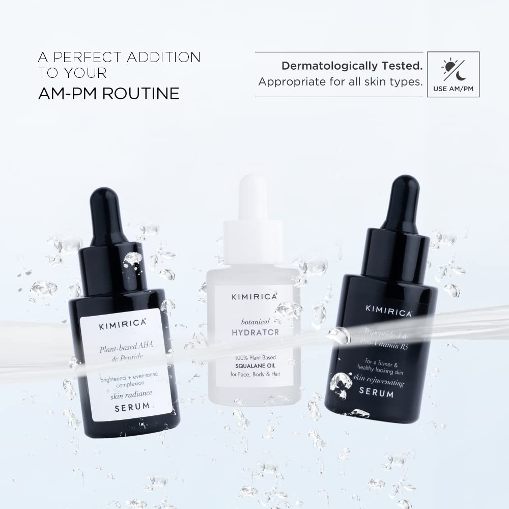 Kimirica Squalane Oil, 100% Plant-based Botanical Hydrator for Face, Body and Hair, 30 Ml