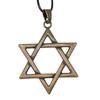 45cm Necklace Leather Chain Big Hexagram Celtic Vintage Jewelry Supplies QN036