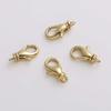 1pc/Bag 18K Gold Plated Metal Lobster Clasp Universal Rotating Lobster Clasp For DIY Bracelet Necklace Making Jewelry Findings Accessories