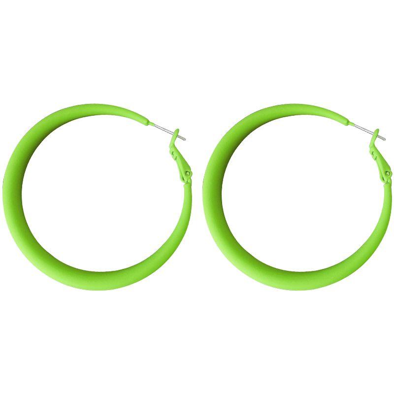 

Rtzhang Флуоресцентные Женские Элегантные Уличные Большие Серьги-Кольца Grass Green(S925 Silver Needle)