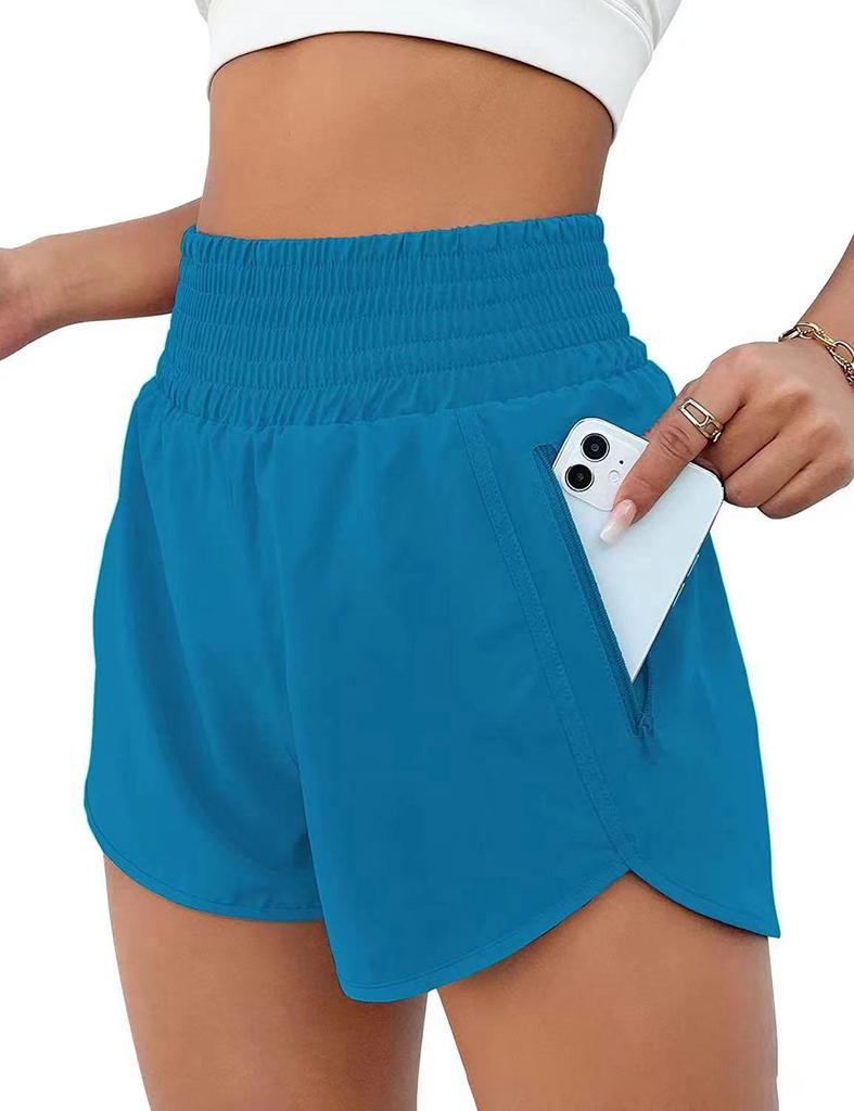 High-Waist Women's European & American Yoga Shorts – Quick-Dry, Loose-Fit, Dual-Layer Design