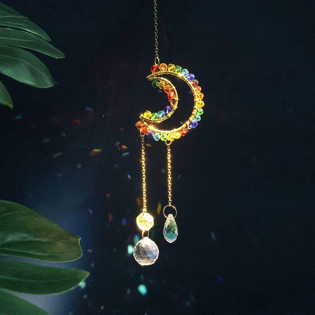 Crystal Rainbow Sun Catcher - Children's Dreamcatcher Pendant for Nursery & Playroom Decor