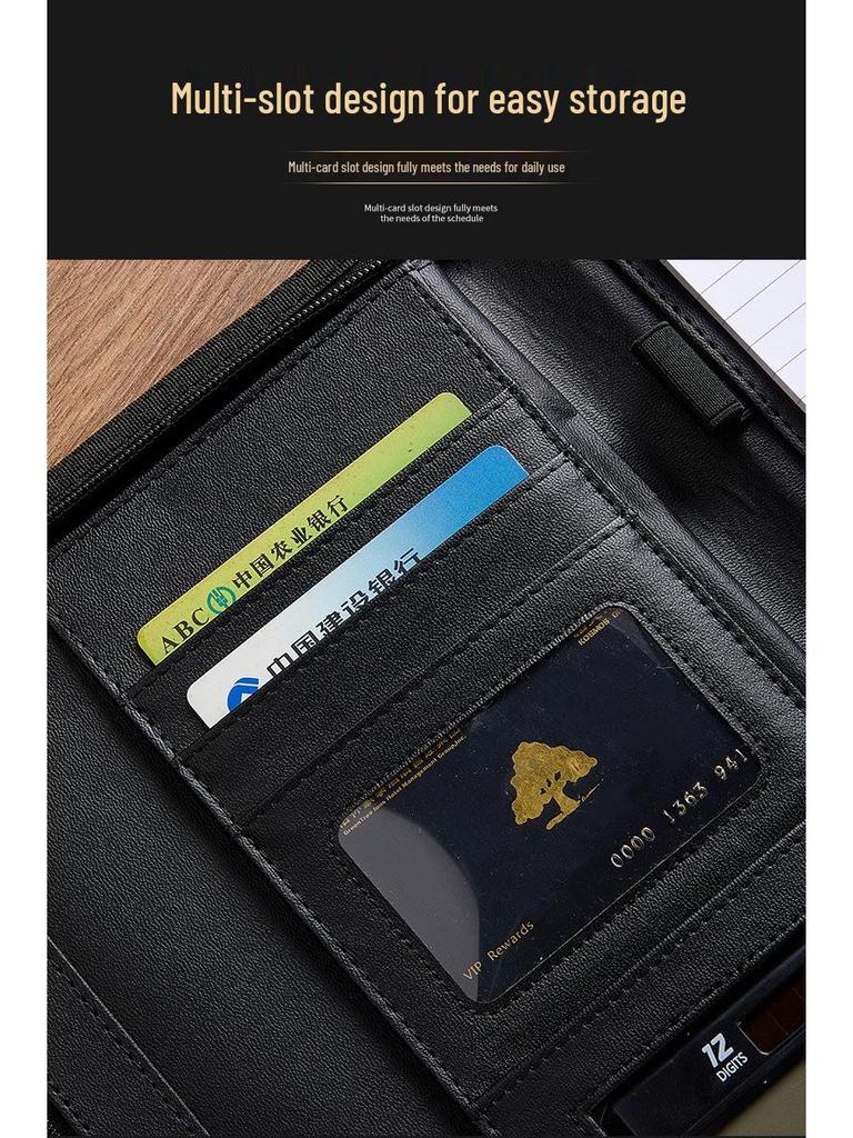 Customizable A4 Zipper Ring Binder Folder for Business and Office Use