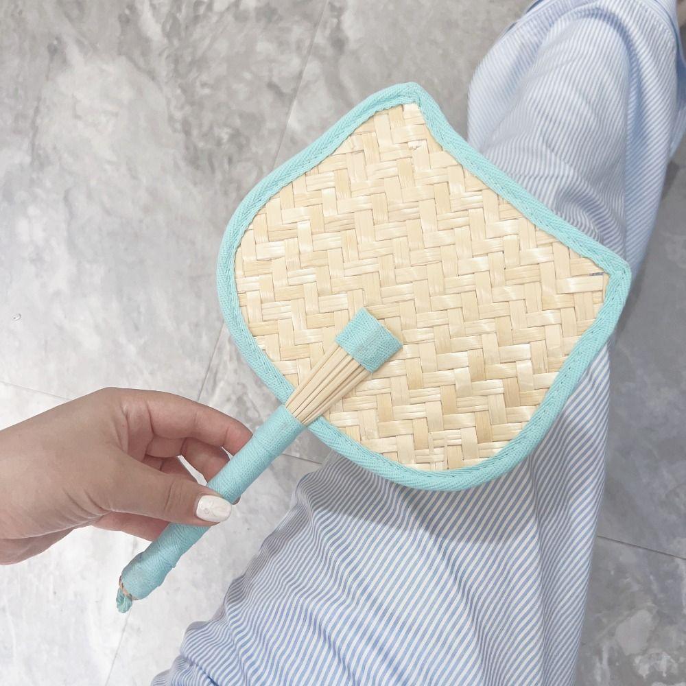 Ancient Hand-Woven Fan Chinese Style Hand Braided Fan Decorative Handheld Fans  Photo Prop