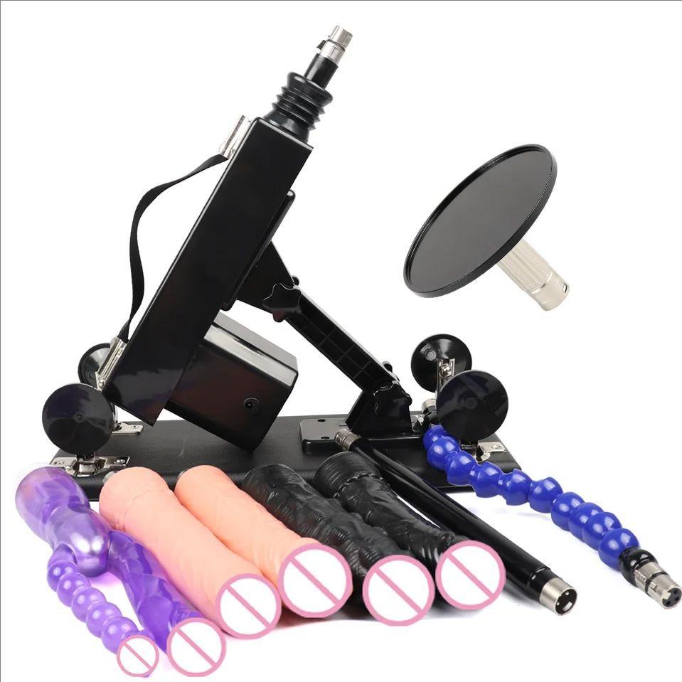 DTSUDU Sex Machine 3XLR Connector Accessory with Dildo and Suction Cup Love Machine Insertion Gun Machine for Couple Sex Game