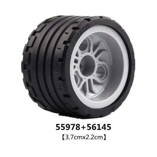 MOC High-Tech Tire Wheel Hub DIY Bricks Car Truck 44309 70695 15413 Construction Building Blocks Compatible Motorcycle Race Toys