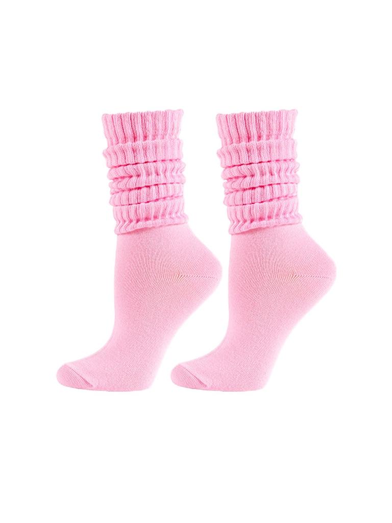 Candy Color Chunky Socks for Men and Women - Autumn/Winter Solid Slimming Long Socks