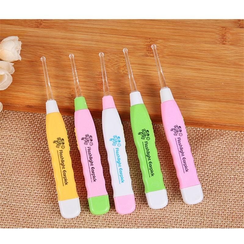 1Pcs Ear Cleaner Earpick Flashlight Earpick Earwax Remover Hygiene Ear Curette Kids Ear Spoon Ear Care Cleaning Tool