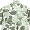 M.W FOR REEF Leaf Pattern Short Sleeve Button Down Shirt M Green Men's Used