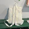 Embroidery Bag Women's Shoulder Bag Large Capacity College Style Backpack Student Schoolbag