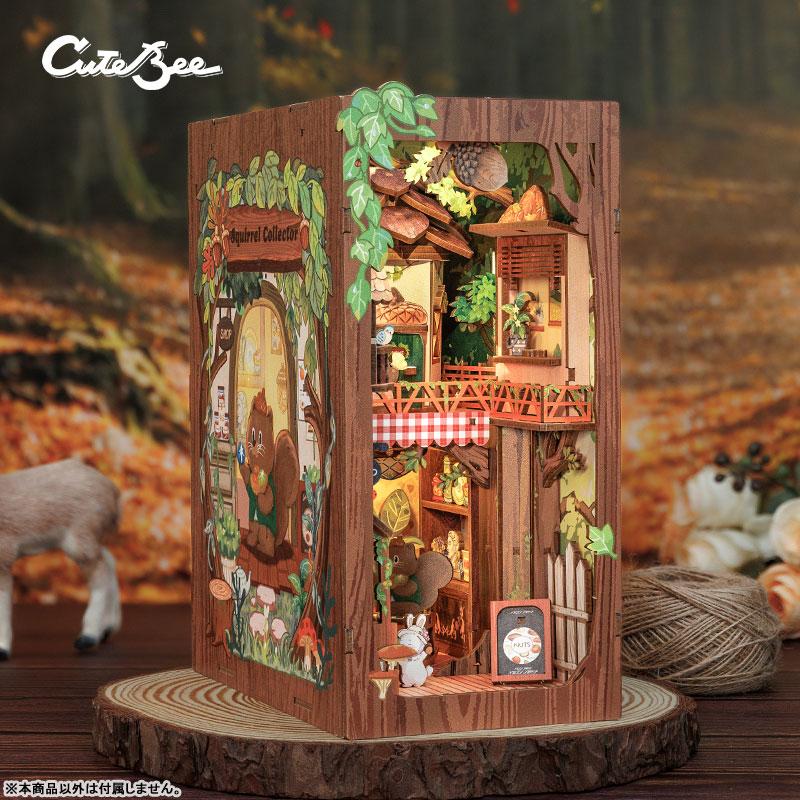Miniature Dollhouse Squirrel Collector Wood Kit by CuteBee