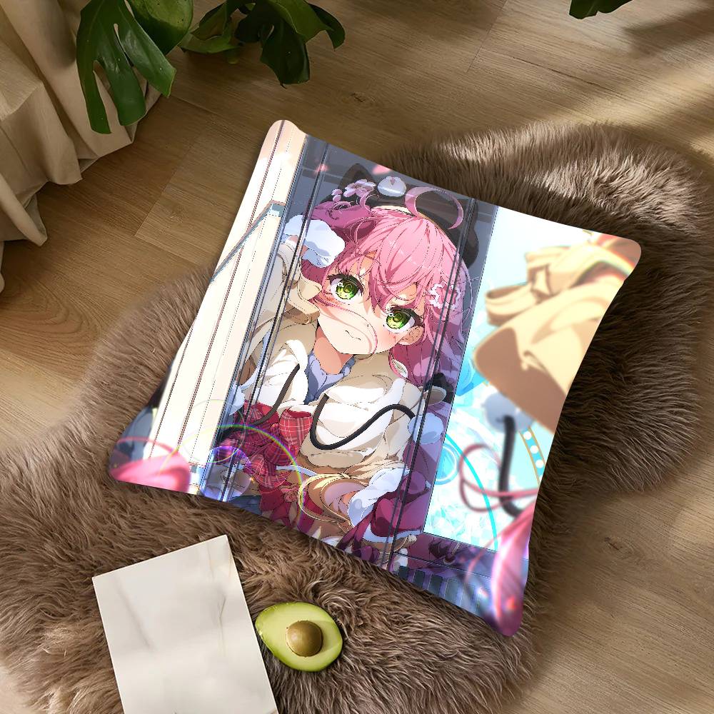 Cute Hot Girl Kawaii Sakura Miko Cushion Cover Decor Home Throw Pillow Covers For Couch Camping Pillow Cover Decorations