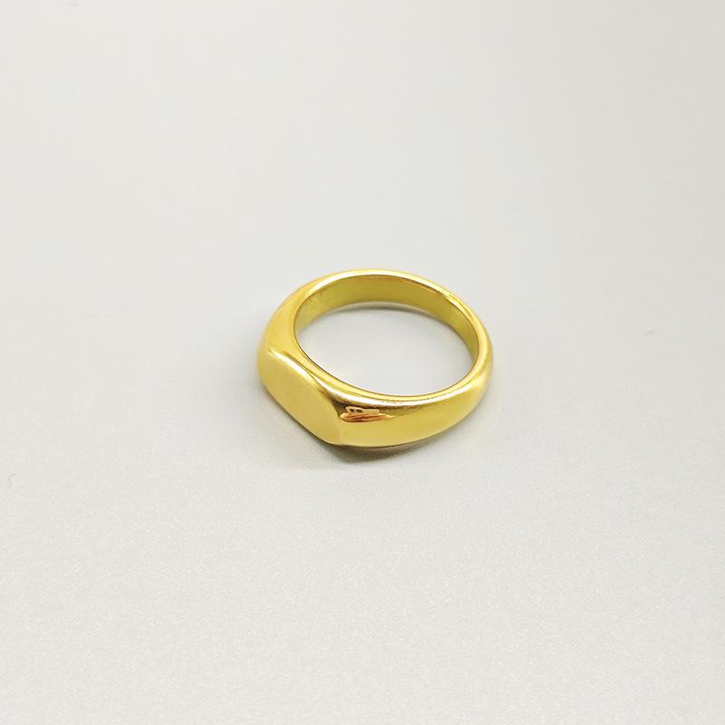 18k Gold Minimalist Cold Style Polished Ring Band
