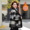 Winter plush thick woolen coat new women's plaid coat large size warm coat